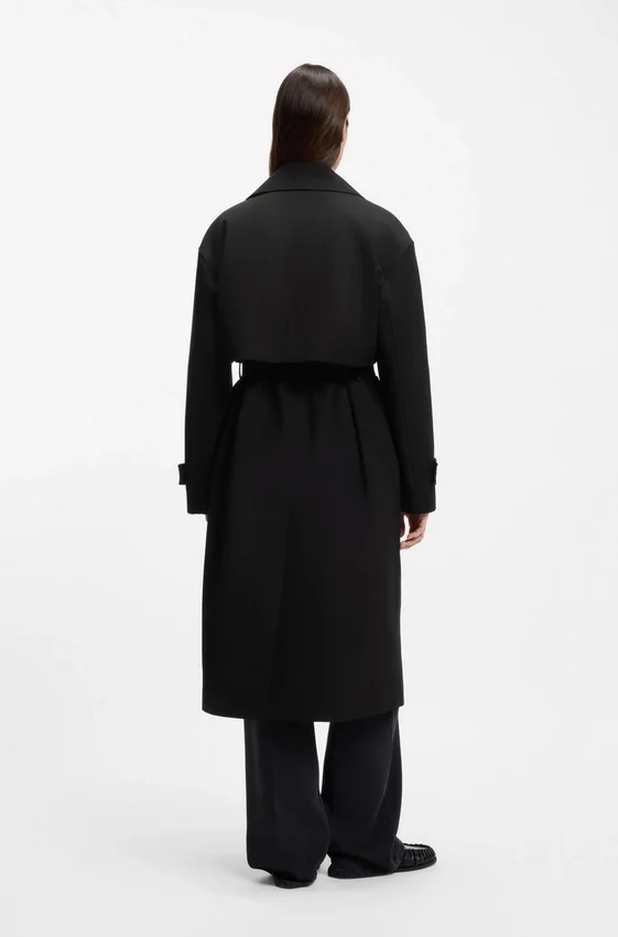 Belted trench coat in stretch cotton Belted trench coat in stretch cotton