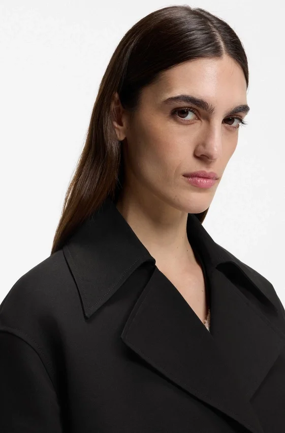 Belted trench coat in stretch cotton Belted trench coat in stretch cotton