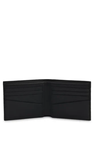 Billfold wallet with perforated monogram motif