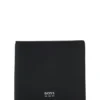 Billfold wallet with silver-tone logo lettering