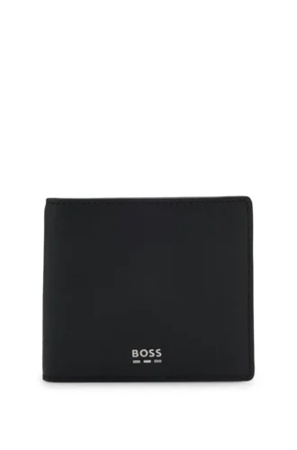 Billfold wallet with silver-tone logo lettering