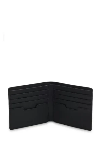 Billfold wallet with silver-tone logo lettering