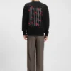Bird-artwork sweatshirt in cotton terry