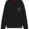 Bird-artwork sweatshirt in cotton terry