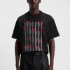 Bird-artwork T-shirt in cotton jersey