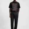 Bird-artwork T-shirt in cotton jersey