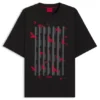 Bird-artwork T-shirt in cotton jersey