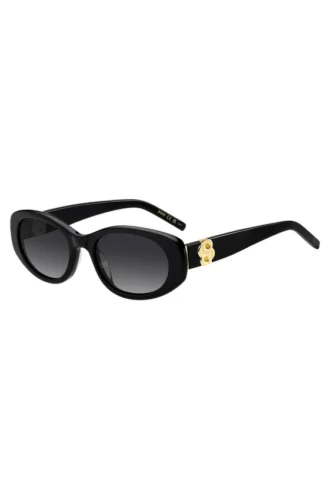 Black-acetate sunglasses with Double B monogram