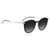 Black acetate sunglasses with gold-tone temples