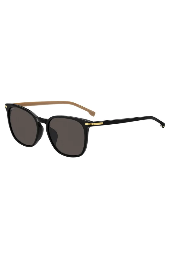 Black-acetate sunglasses with gold-tone trims Black-acetate sunglasses with gold-tone trims
