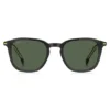 Black acetate sunglasses with gold-tone trims Black acetate sunglasses with gold-tone trims