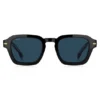 Black acetate sunglasses with gold-tone trims Black acetate sunglasses with gold-tone trims
