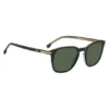 Black acetate sunglasses with gold-tone trims Black acetate sunglasses with gold-tone trims