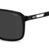 Black acetate sunglasses with rubber logo