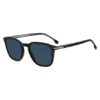 Black acetate sunglasses with silver-tone trims