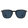 Black acetate sunglasses with silver-tone trims