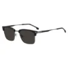 Black-acetate sunglasses with steel trims Black-acetate sunglasses with steel trims