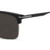 Black-acetate sunglasses with steel trims Black-acetate sunglasses with steel trims
