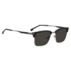 Black-acetate sunglasses with steel trims Black-acetate sunglasses with steel trims