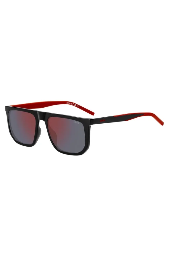 Black-acetate sunglasses with two-tone end tips Black-acetate sunglasses with two-tone end tips