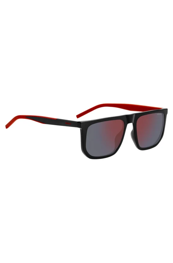 Black-acetate sunglasses with two-tone end tips Black-acetate sunglasses with two-tone end tips