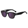 Black-acetate sunglasses with violet lenses Black-acetate sunglasses with violet lenses