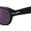 Black-acetate sunglasses with violet lenses Black-acetate sunglasses with violet lenses