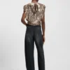 Black balloon-leg jeans in rigid denim Black balloon-leg jeans in rigid denim