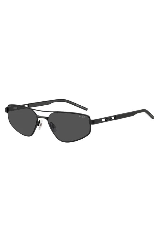 Black-metal sunglasses with cut-out logo Black-metal sunglasses with cut-out logo