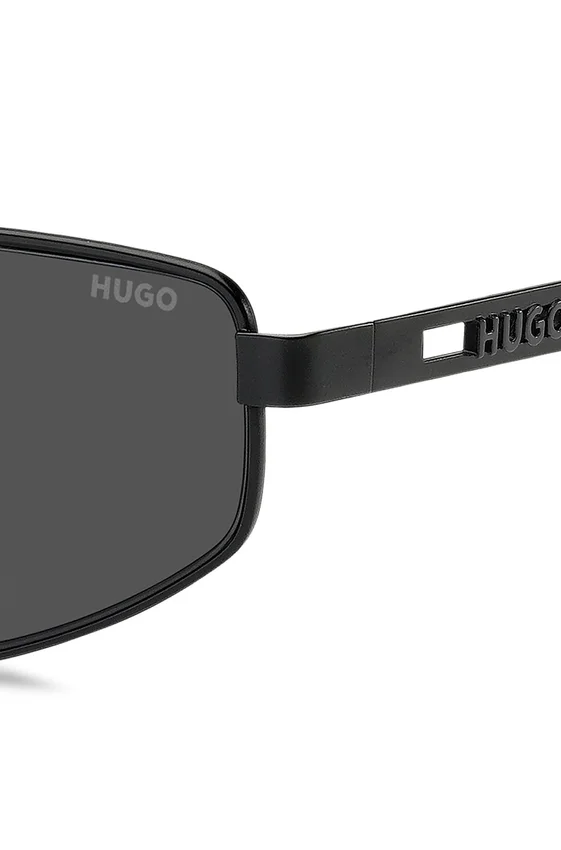Black-metal sunglasses with cut-out logo Black-metal sunglasses with cut-out logo
