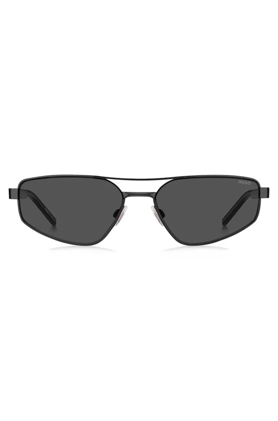 Black-metal sunglasses with cut-out logo Black-metal sunglasses with cut-out logo