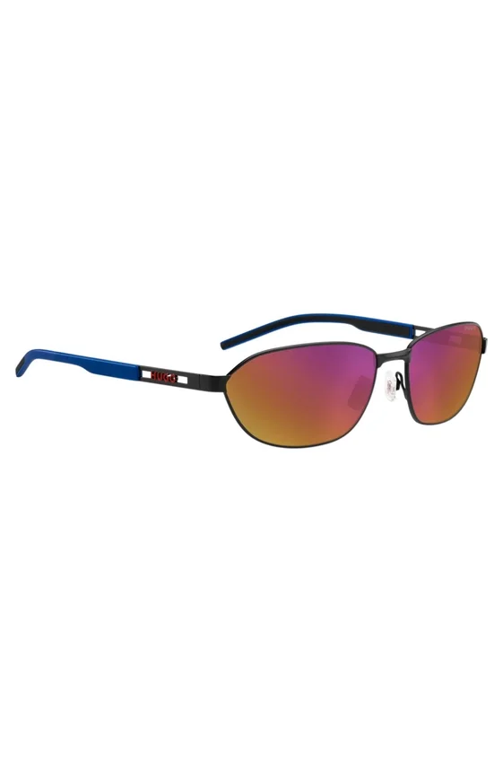 Black-metal sunglasses with cut-out logo Black-metal sunglasses with cut-out logo