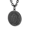 Black-plated necklace with Double B monogram medallion