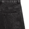 Black relaxed-fit jeans in rigid denim