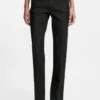 Black slim-fit jeans in marble-structured stretch denim
