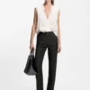 Black slim-fit jeans in marble-structured stretch denim