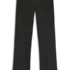 Black slim-fit jeans in marble-structured stretch denim