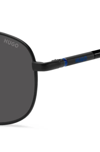 Black sunglasses with blue details