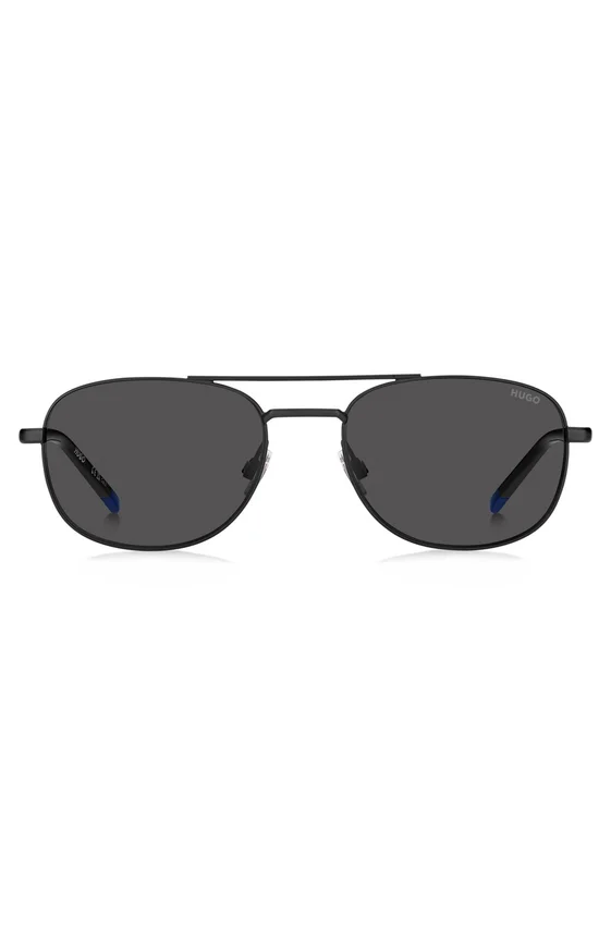 Black sunglasses with blue details Black sunglasses with blue details