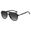 Black sunglasses with metallic logo trims
