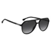 Black sunglasses with metallic logo trims