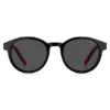 Black sunglasses with round frames and patterned temples