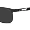Black sunglasses with rubber logo Black sunglasses with rubber logo