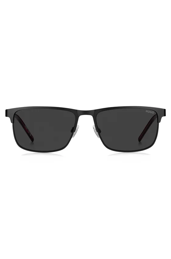 Black sunglasses with rubber logo Black sunglasses with rubber logo