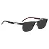 Black sunglasses with rubber logo Black sunglasses with rubber logo