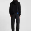 Black tapered-fit jeans in grain-effect denim Black tapered-fit jeans in grain-effect denim