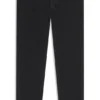 Black tapered-fit jeans in grain-effect denim Black tapered-fit jeans in grain-effect denim