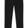 Black tapered-fit jeans in stretch denim