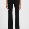 Black wide leg jeans in stretch denim Black wide leg jeans in stretch denim