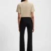 Black wide leg jeans in stretch denim Black wide leg jeans in stretch denim